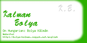 kalman bolya business card